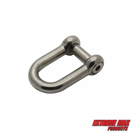 Extreme Max Extreme Max 3006.8399.2 BoatTector Stainless Steel D Shackle with No-Snag Pin - 3/8", 2-Pack 3006.8399.2